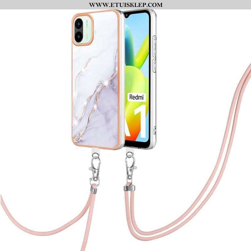 Etui do Xiaomi Redmi A1 ze Sznurkiem Sznurek W Stylu Marmuru